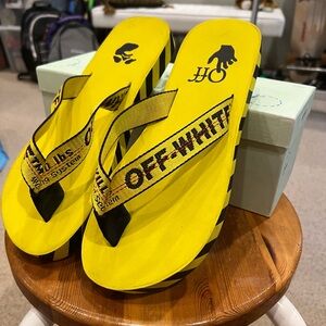 Off-White Virgil Abloh Yellow and Black Sandals